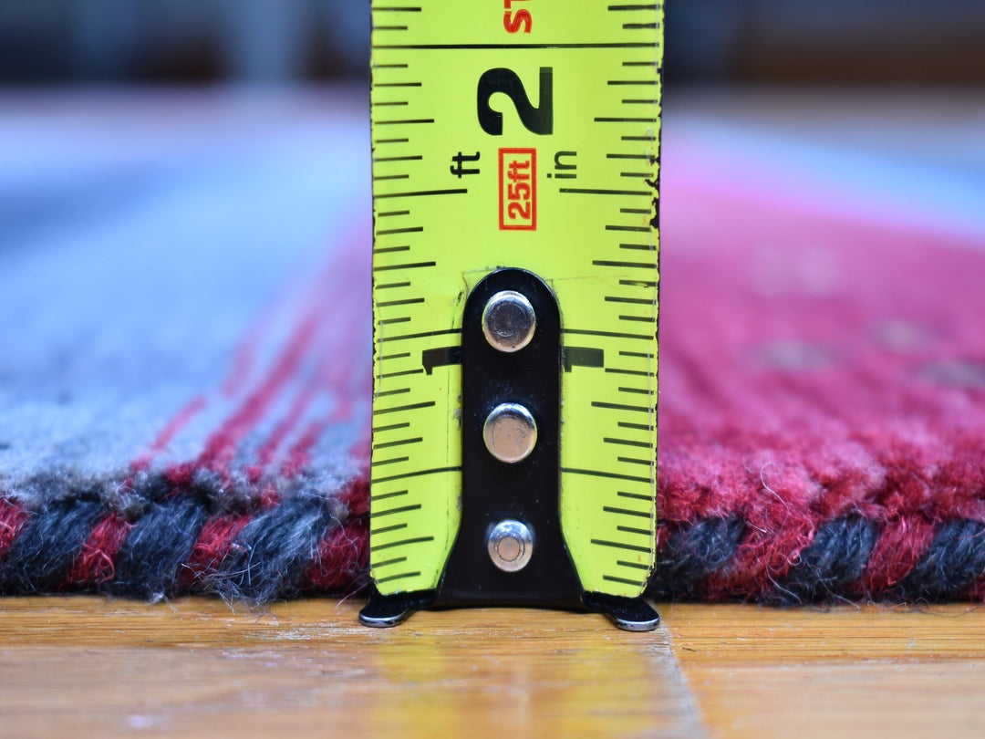 4'0" x 6'1" New Hand Loomed Black Wool Rectangle Oriental Rug - MOA10266239