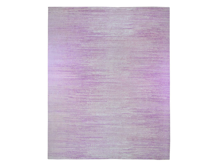 12'1" x 15'2" New Hand Knotted Pink Wool Rectangle Oriental Rug - MOA10266466