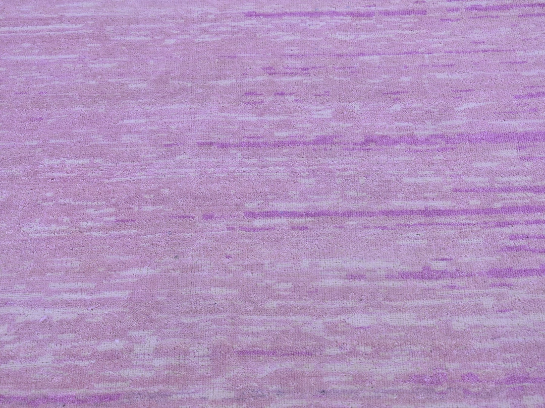 12'1" x 15'2" New Hand Knotted Pink Wool Rectangle Oriental Rug - MOA10266466