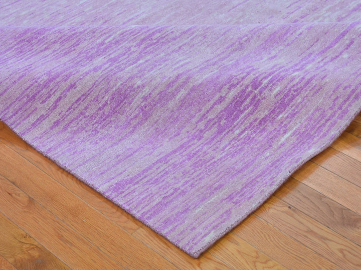 12'1" x 15'2" New Hand Knotted Pink Wool Rectangle Oriental Rug - MOA10266466