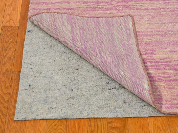12'1" x 15'2" New Hand Knotted Pink Wool Rectangle Oriental Rug - MOA10266466