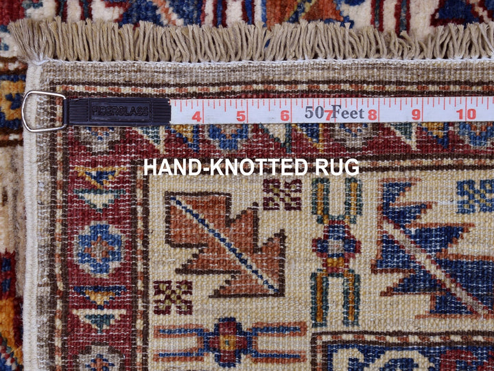 2'8" x 10'0" New Hand Knotted Beige Wool Runner Oriental Rug - MOA10267085