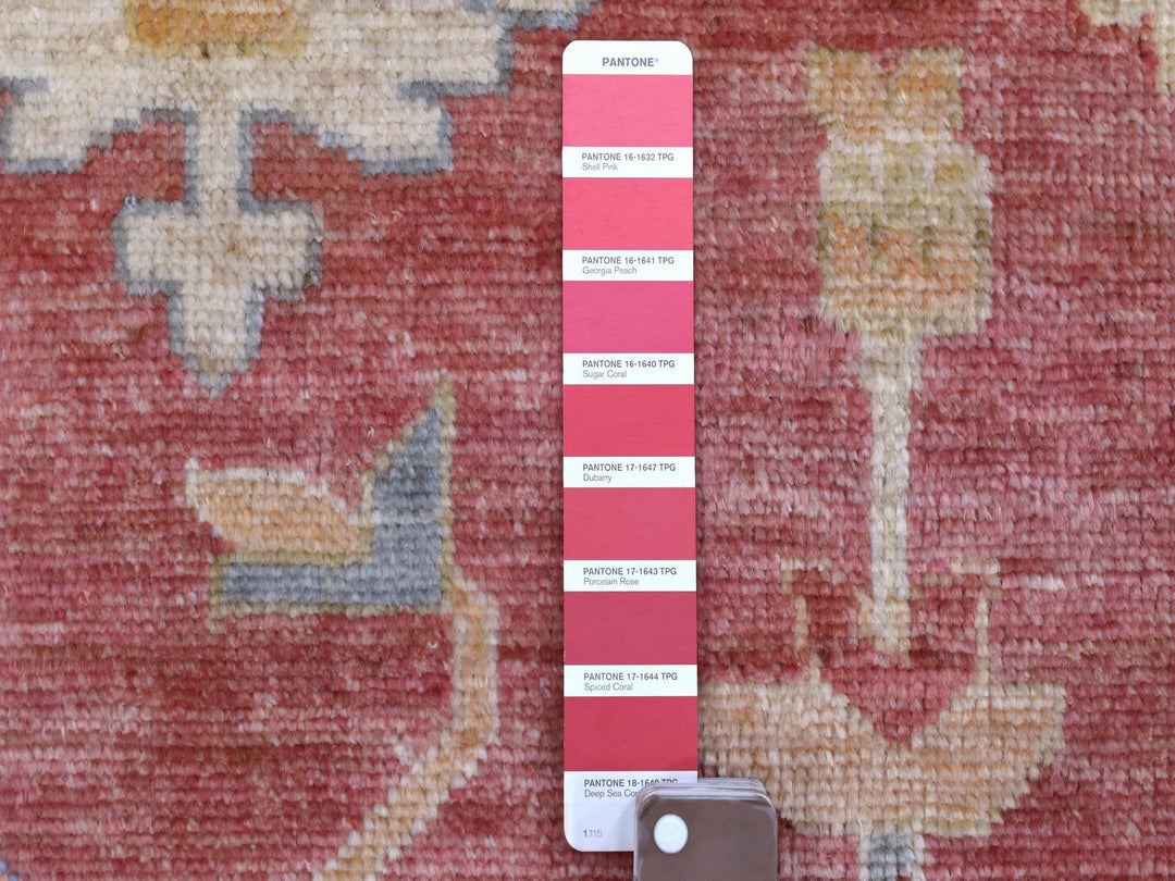 11'10" x 14'3" New Hand Knotted Pink Wool Rectangle Oriental Rug - MOA10269899