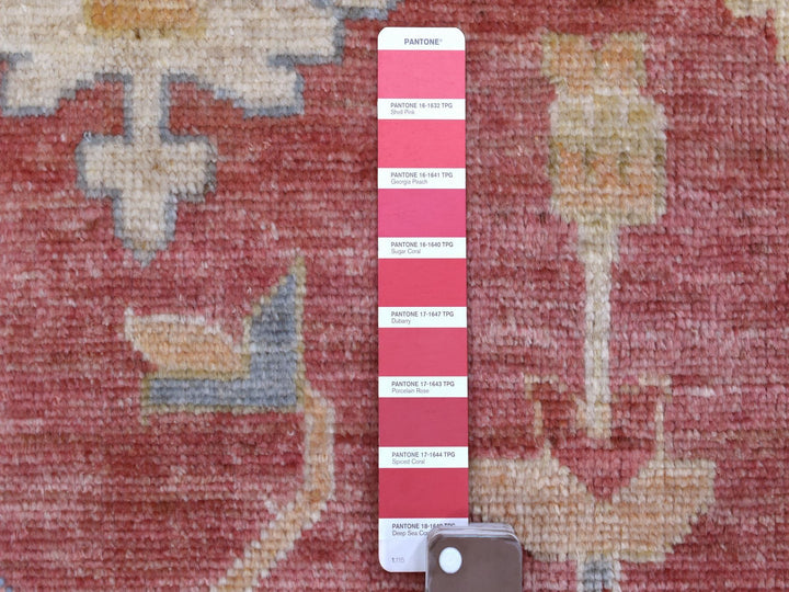 11'10" x 14'3" New Hand Knotted Pink Wool Rectangle Oriental Rug - MOA10269899