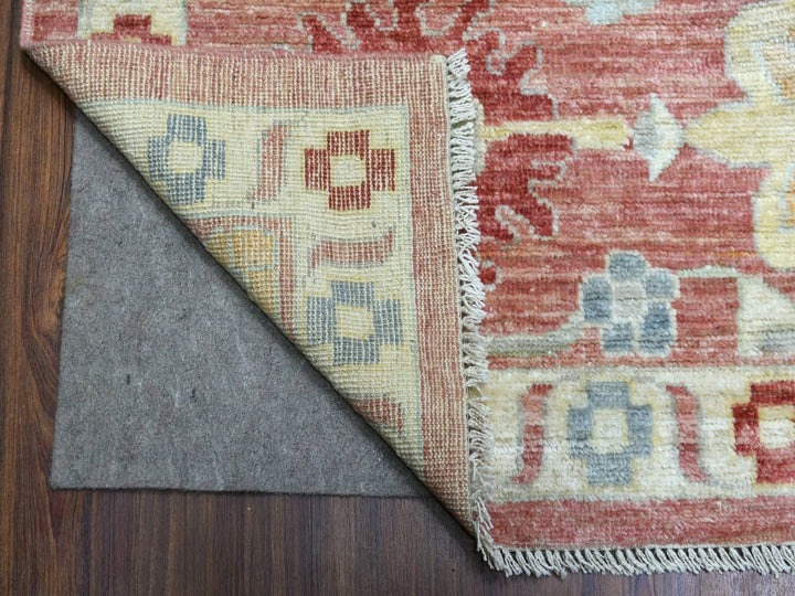 11'7" x 14'6" New Hand Knotted Red Wool Rectangle Oriental Rug - MOA10270194