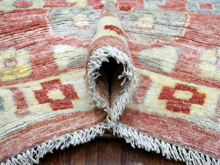 11'7" x 14'6" New Hand Knotted Red Wool Rectangle Oriental Rug - MOA10270194