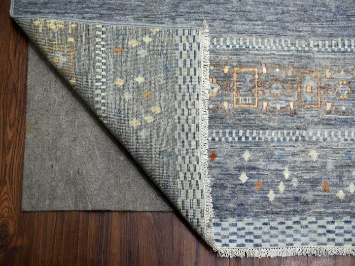 11'8" x 14'0" New Hand Knotted Grey Wool Rectangle Oriental Rug - MOA10270873