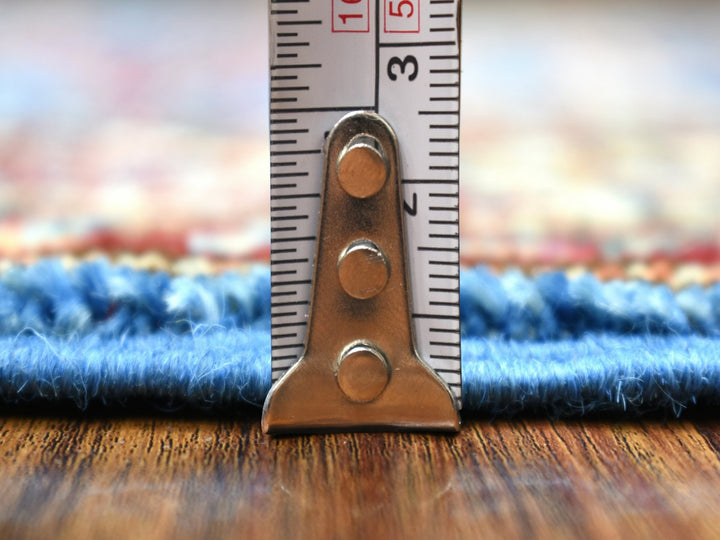 2'1" x 2'10" New Hand Knotted Blue Wool Rectangle Oriental Rug - MOA10271586