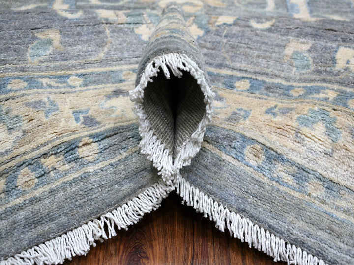 12'0" x 14'6" New Hand Knotted Grey Wool Rectangle Oriental Rug - MOA10271597