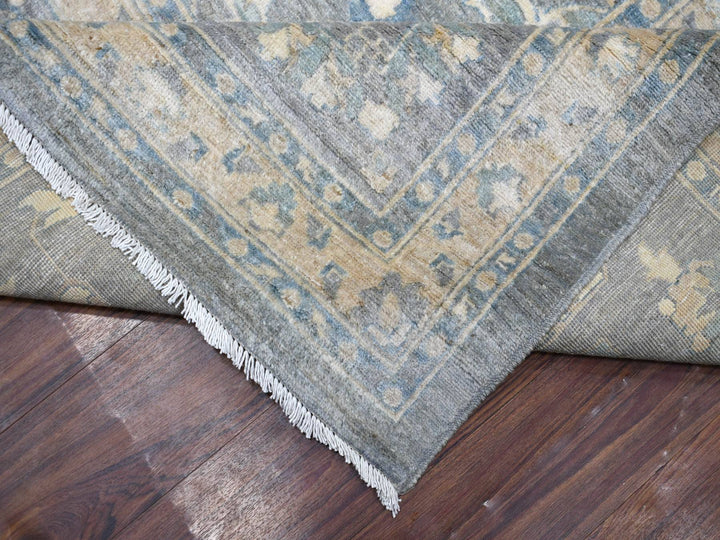 12'0" x 14'6" New Hand Knotted Grey Wool Rectangle Oriental Rug - MOA10271597