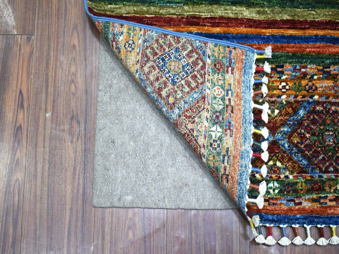 2'0" x 3'2" New Hand Knotted Multicolored Wool Rectangle Oriental Rug - MOA10271664