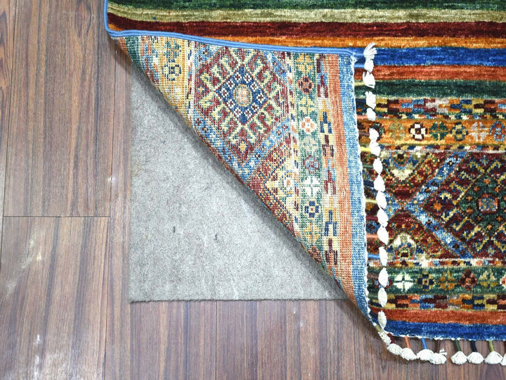 2'0" x 3'2" New Hand Knotted Multicolored Wool Rectangle Oriental Rug - MOA10271668