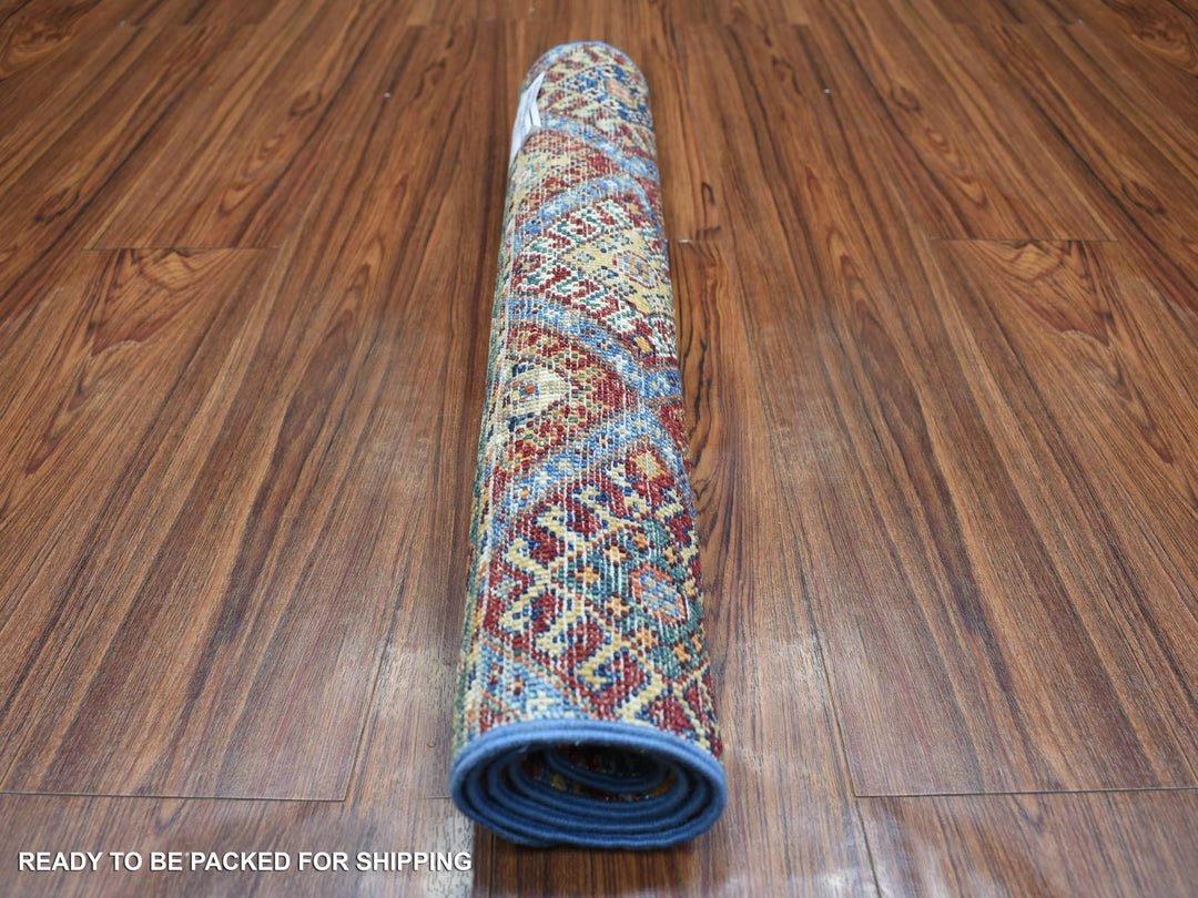 2'0" x 3'2" New Hand Knotted Multicolored Wool Rectangle Oriental Rug - MOA10271668