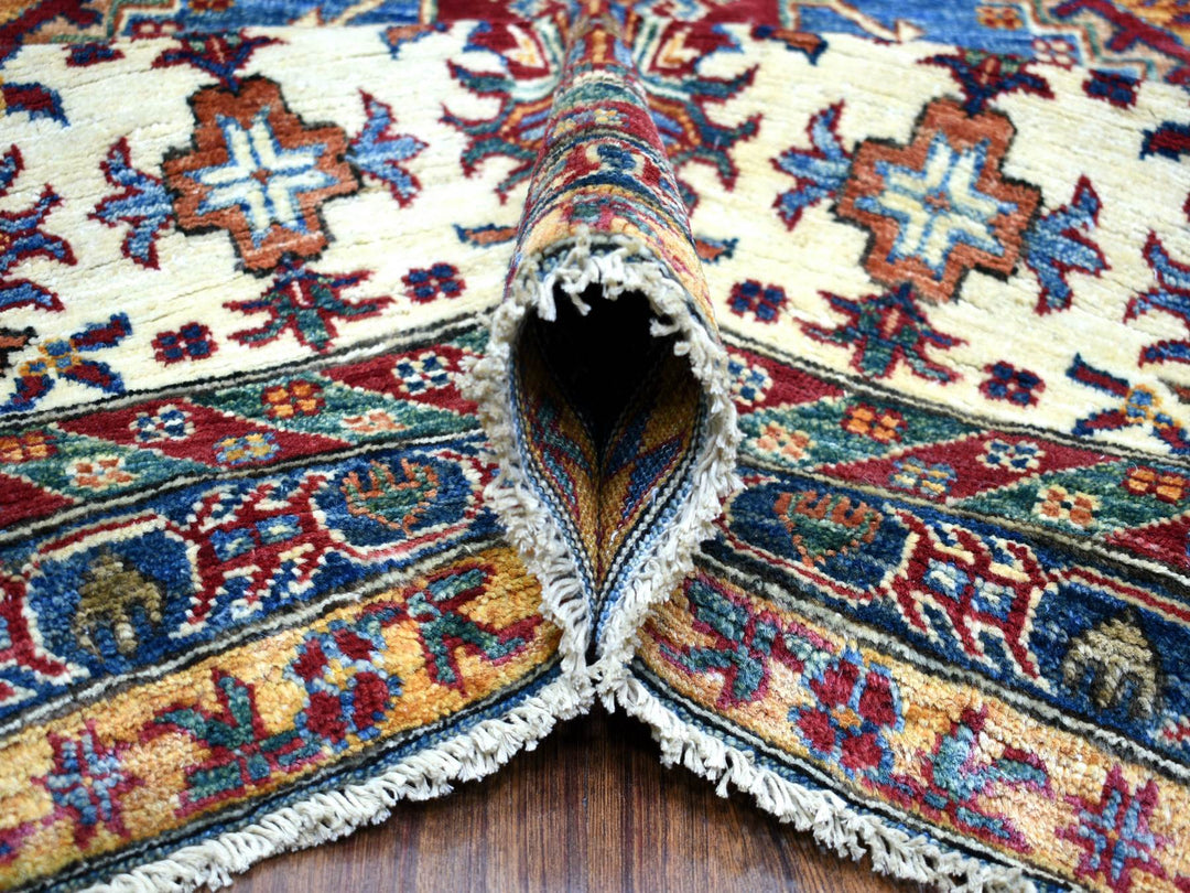 9'0" x 12'8" New Hand Knotted Blue Wool Rectangle Oriental Rug - MOA10272050