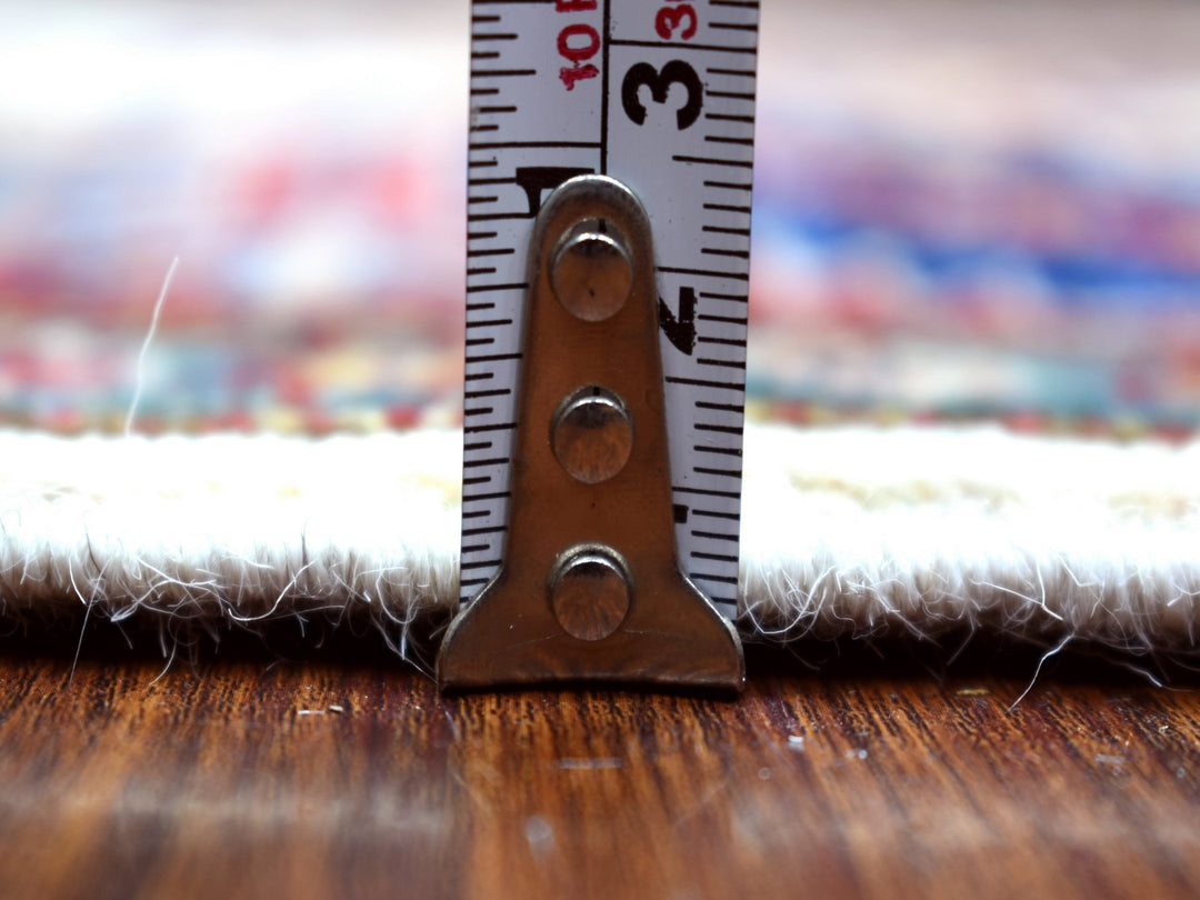 2'9" x 8'6" New Hand Knotted Ivory Wool Runner Oriental Rug - MOA10272053