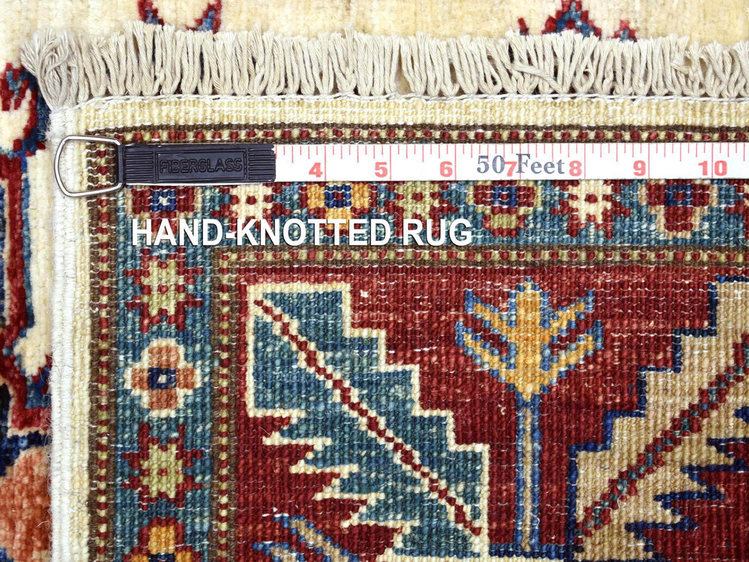 2'9" x 8'6" New Hand Knotted Ivory Wool Runner Oriental Rug - MOA10272053