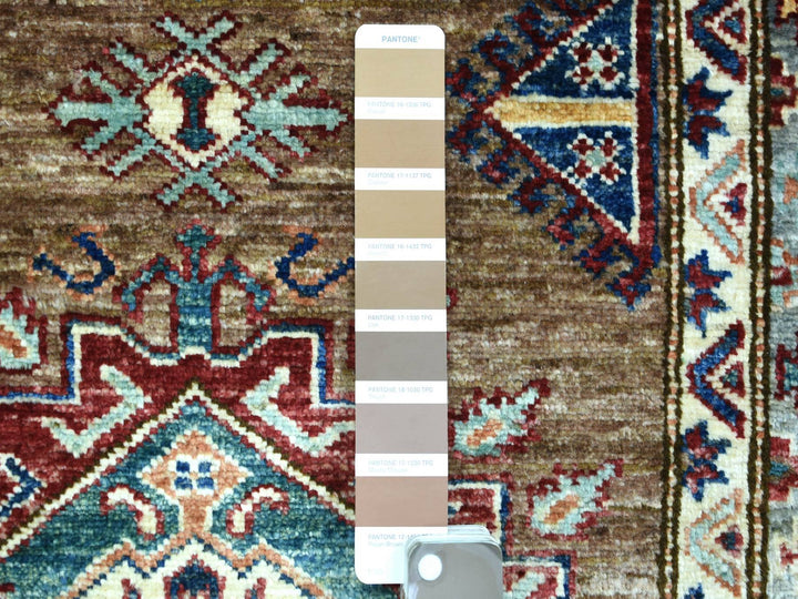 2'8" x 8'6" New Hand Knotted Brown Wool Runner Oriental Rug - MOA10272124