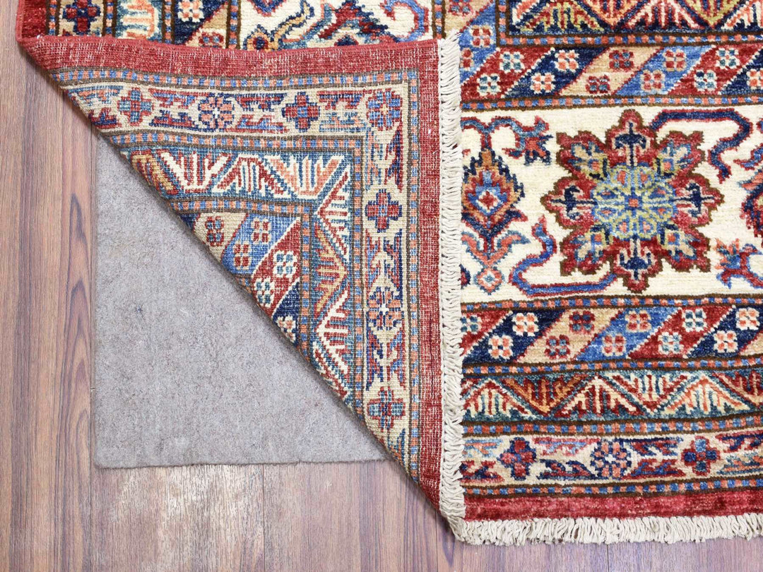 8'10" x 13'0" New Hand Knotted Red Wool Rectangle Oriental Rug - MOA10272549