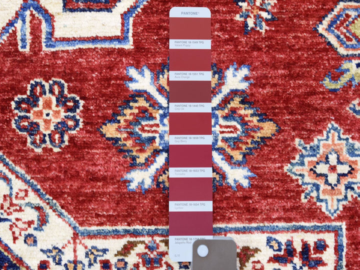 8'10" x 13'0" New Hand Knotted Red Wool Rectangle Oriental Rug - MOA10272549