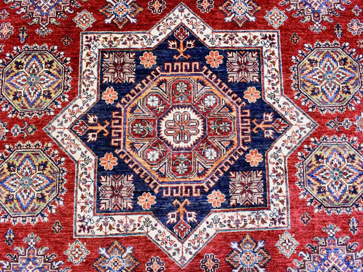 8'10" x 13'0" New Hand Knotted Red Wool Rectangle Oriental Rug - MOA10272549