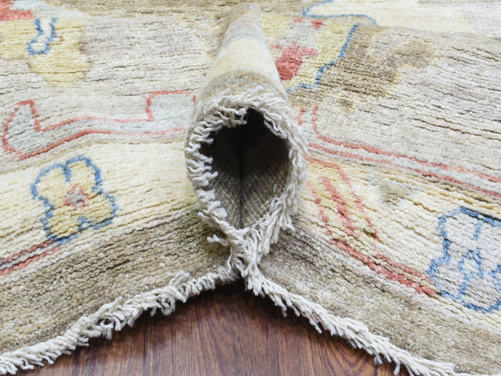 12'0" x 17'6" New Hand Knotted Brown Wool Rectangle Oriental Rug - MOA10272646