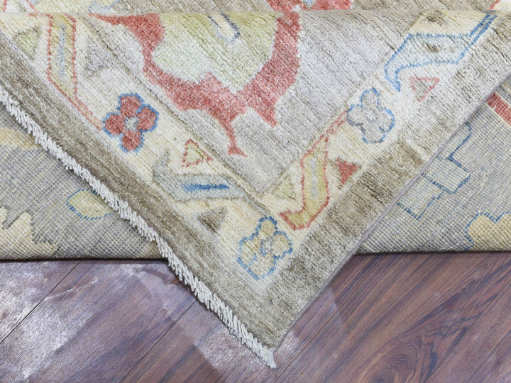 12'0" x 17'6" New Hand Knotted Brown Wool Rectangle Oriental Rug - MOA10272646