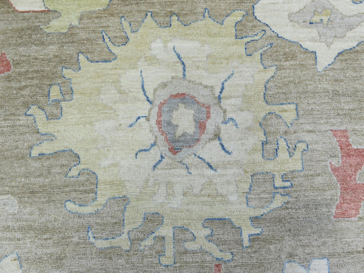 12'0" x 17'6" New Hand Knotted Brown Wool Rectangle Oriental Rug - MOA10272646