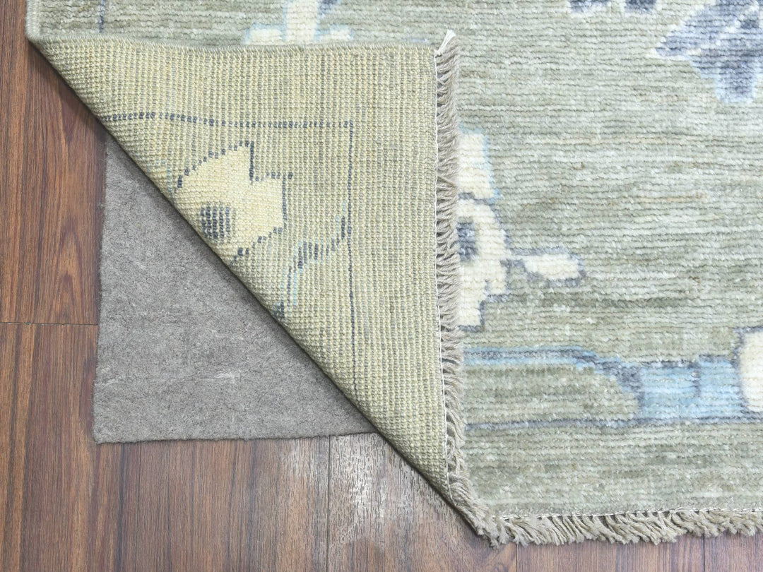 14'0" x 17'10" New Hand Knotted Grey Wool Rectangle Oriental Rug - MOA10272731