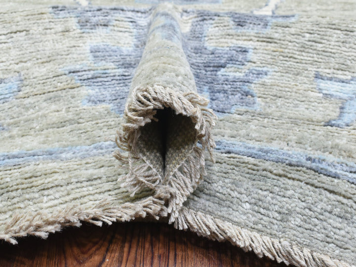 14'0" x 17'10" New Hand Knotted Grey Wool Rectangle Oriental Rug - MOA10272731