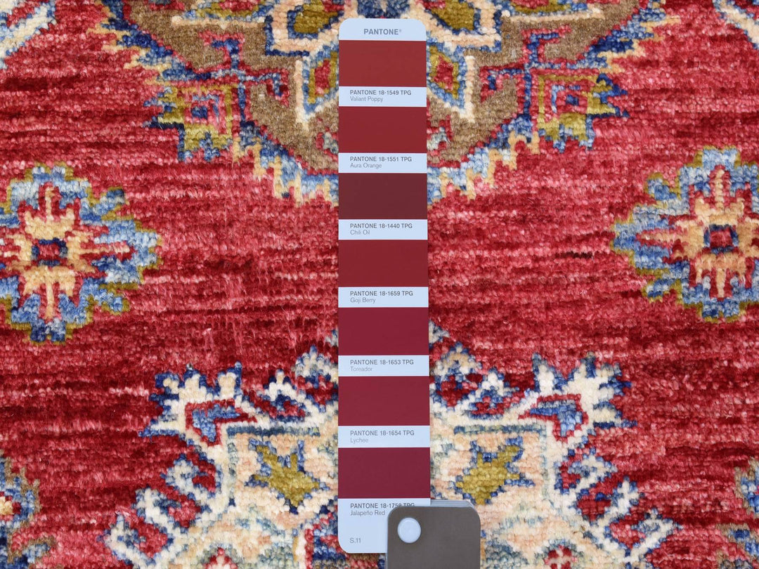 3'0" x 11'0" New Hand Knotted Red Wool Runner Oriental Rug - MOA10272908