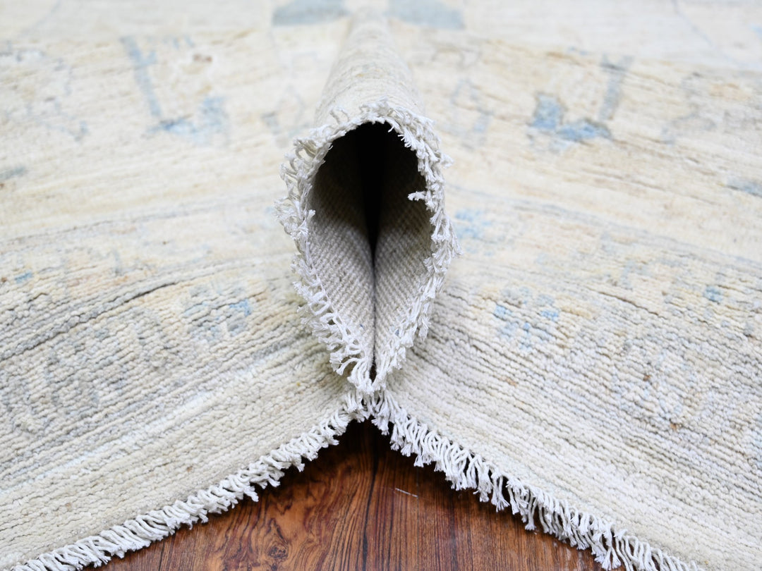 11'6" x 17'4" New Hand Knotted Grey Wool Rectangle Oriental Rug - MOA10274206