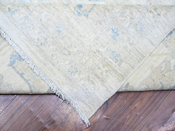 11'6" x 17'4" New Hand Knotted Grey Wool Rectangle Oriental Rug - MOA10274206