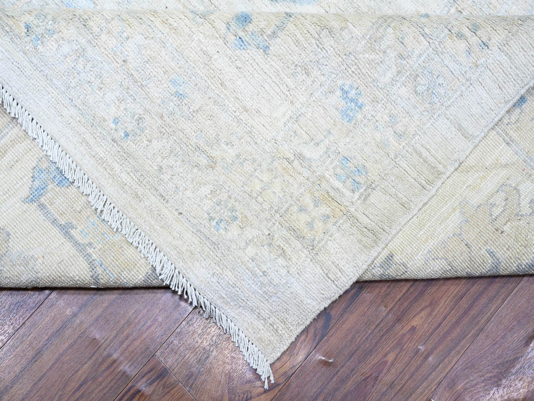 11'6" x 17'4" New Hand Knotted Grey Wool Rectangle Oriental Rug - MOA10274206