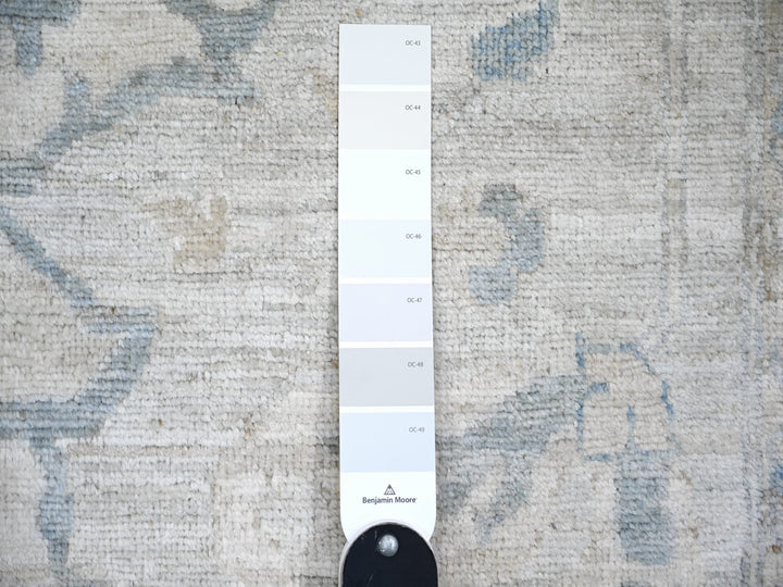 11'6" x 17'4" New Hand Knotted Grey Wool Rectangle Oriental Rug - MOA10274206