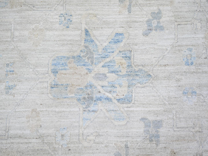 11'6" x 17'4" New Hand Knotted Grey Wool Rectangle Oriental Rug - MOA10274206