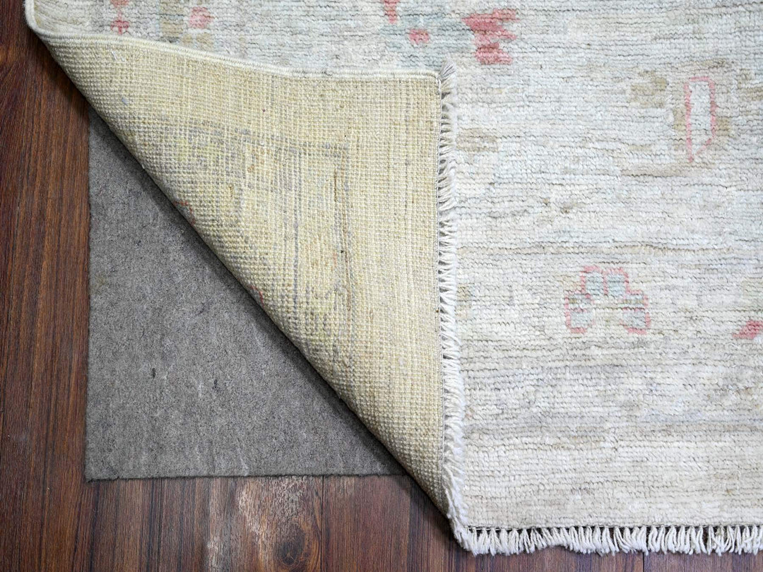 13'10" x 19'2" New Hand Knotted Beige Wool Rectangle Oriental Rug - MOA10274275