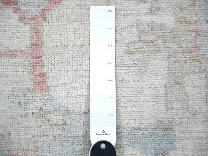 13'10" x 19'2" New Hand Knotted Beige Wool Rectangle Oriental Rug - MOA10274275