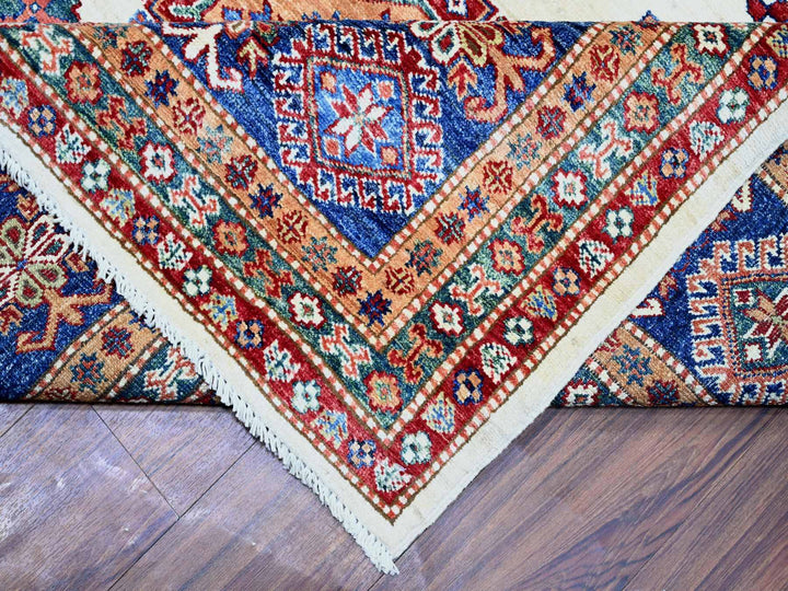 8'4" x 11'5" New Hand Knotted Ivory Wool Rectangle Oriental Rug - MOA10274547