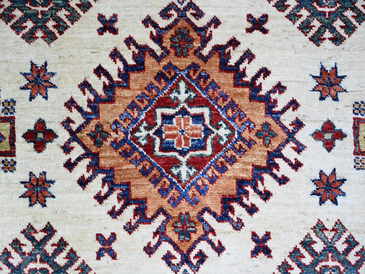 8'4" x 11'5" New Hand Knotted Ivory Wool Rectangle Oriental Rug - MOA10274547