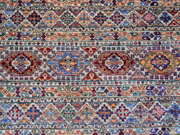 8'10" x 11'10" New Hand Knotted Ivory Wool Rectangle Oriental Rug - MOA10274619