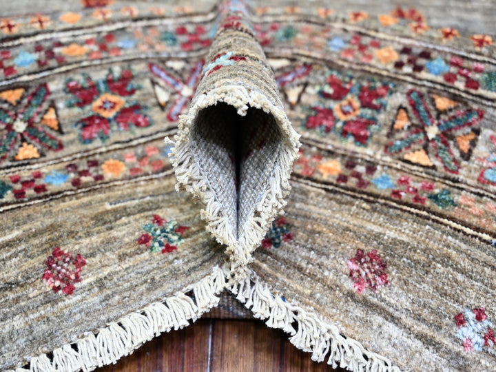 8'6" x 11'8" New Hand Knotted Grey Wool Rectangle Oriental Rug - MOA10274621