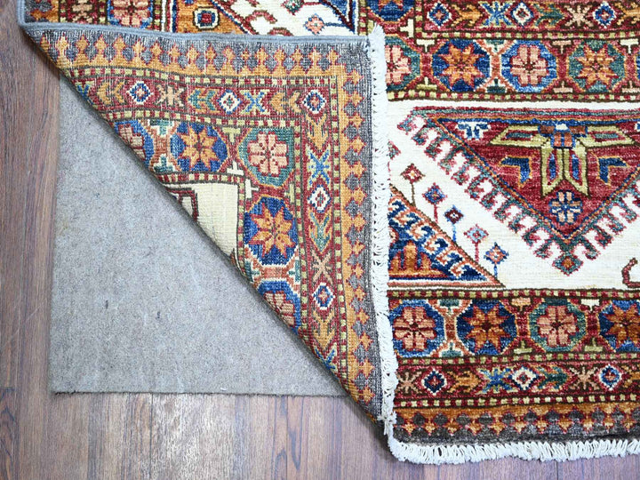 9'1" x 12'11" New Hand Knotted Grey Wool Runner Oriental Rug - MOA10274622