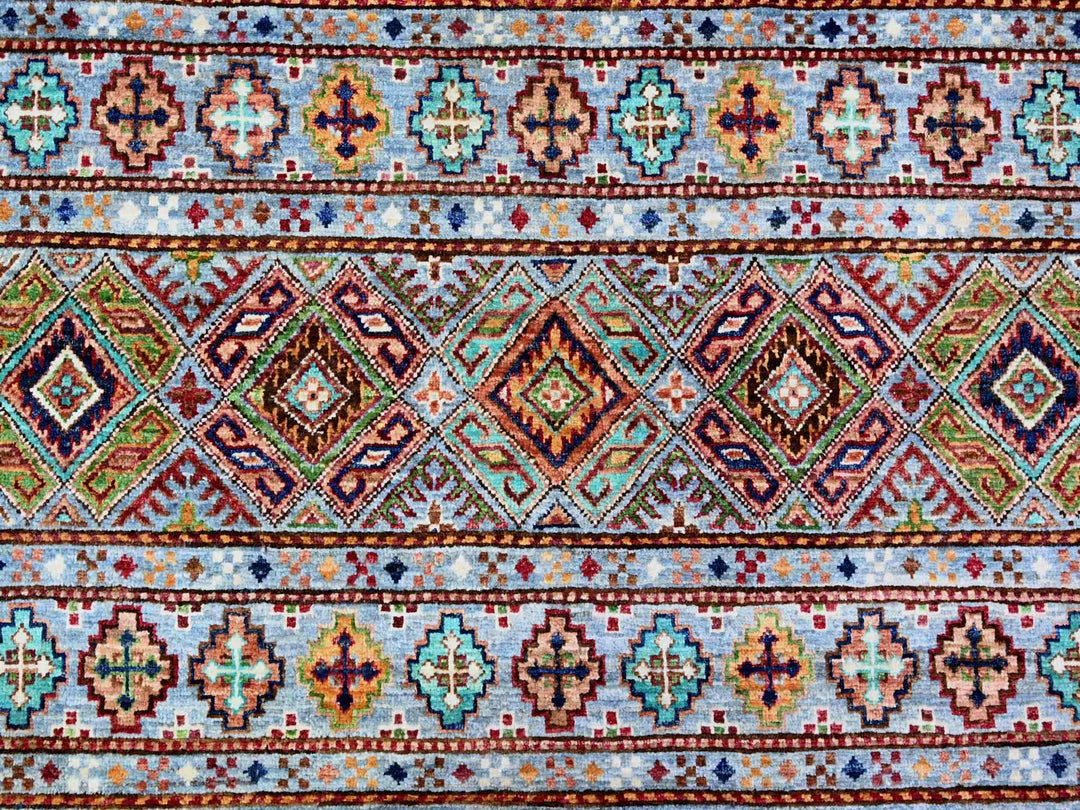 8'2" x 11'10" New Hand Knotted Grey Wool Rectangle Oriental Rug - MOA10274676