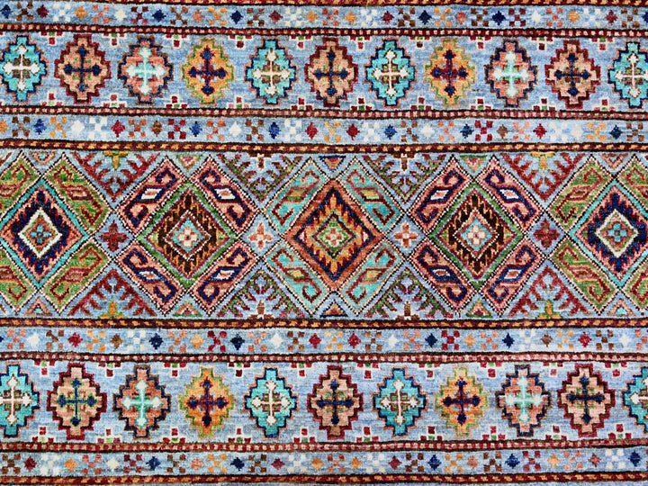 8'2" x 11'10" New Hand Knotted Grey Wool Rectangle Oriental Rug - MOA10274676