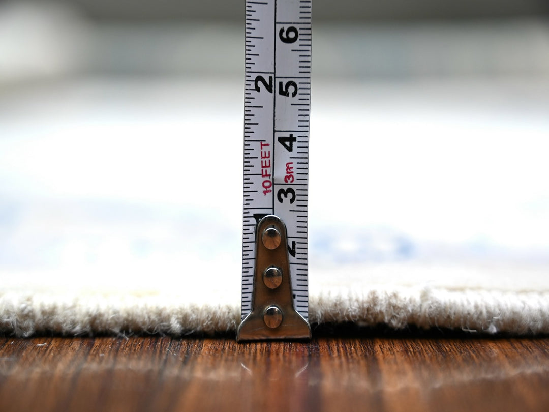 5'1" x 6'6" New Hand Knotted Ivory Wool Rectangle Oriental Rug - MOA10274685