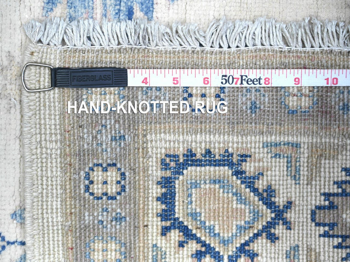 5'1" x 6'6" New Hand Knotted Ivory Wool Rectangle Oriental Rug - MOA10274685