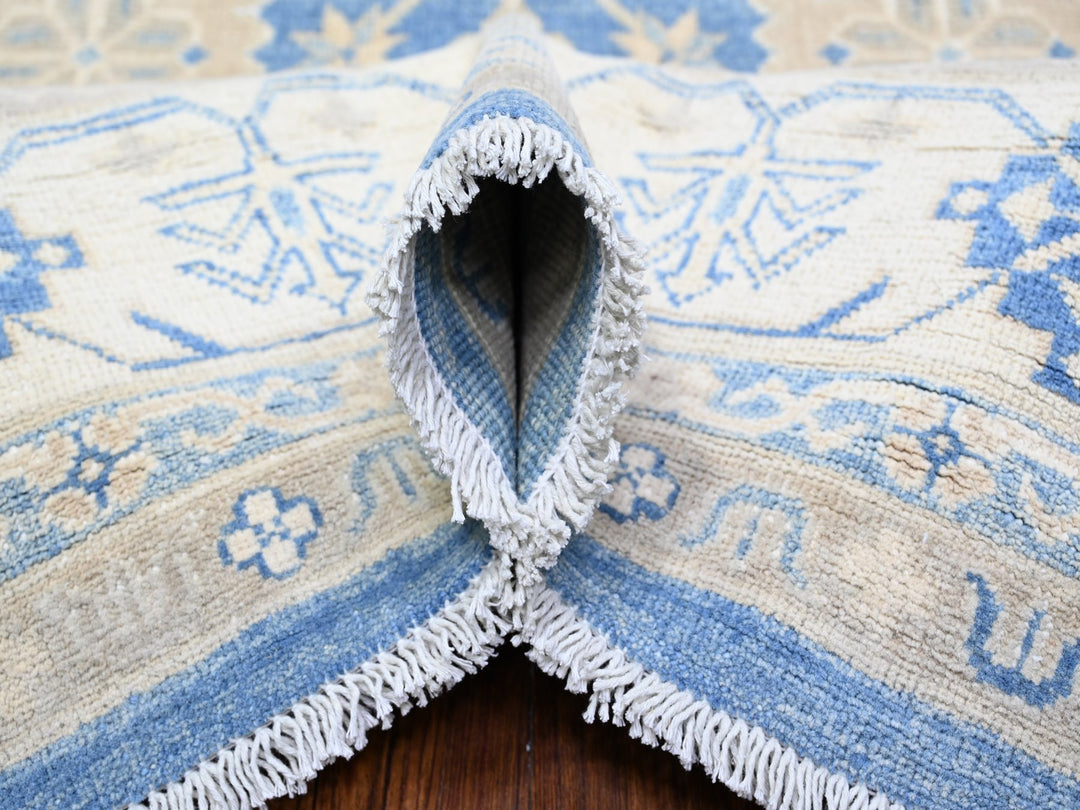 7'8" x 9'7" New Hand Knotted Blue Wool Rectangle Oriental Rug - MOA10274725