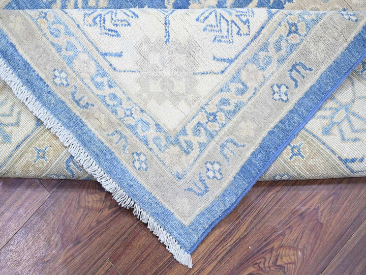 7'8" x 9'7" New Hand Knotted Blue Wool Rectangle Oriental Rug - MOA10274725