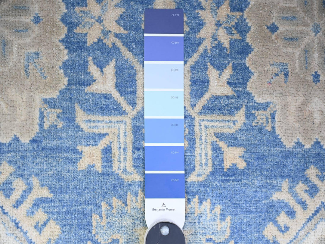 7'8" x 9'7" New Hand Knotted Blue Wool Rectangle Oriental Rug - MOA10274725