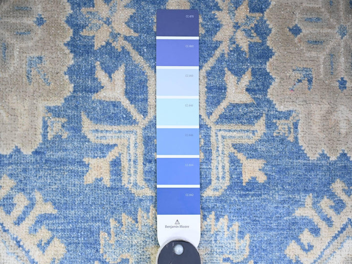 7'8" x 9'7" New Hand Knotted Blue Wool Rectangle Oriental Rug - MOA10274725